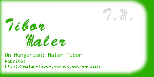 tibor maler business card